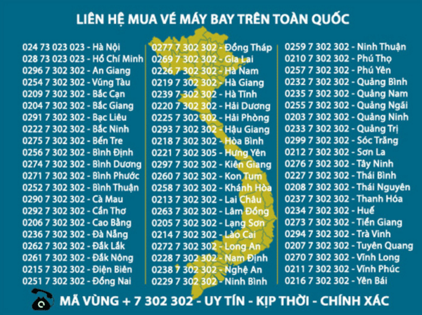 Thông tin liên hệ đặt vé máy bay