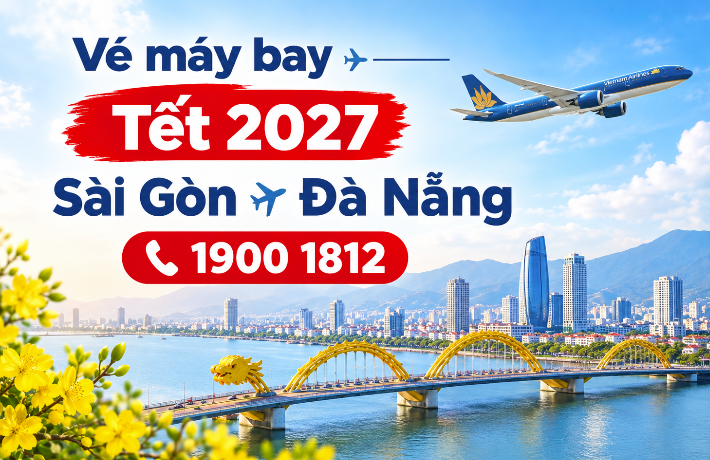 Vé máy bay Tết 2027 Sài Gòn Đà Nẵng